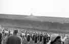 Crowds at Hillsborough football ground during the royal visit of Queen Elizabeth II