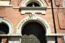 Stone carved entrance to Lopham Street Methodist Church, previously Brunswick United Free Methodist Church