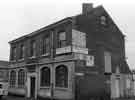 View: t10227 The Bull's Head public house, No. 18 Dun Street at the corner of (right) Dun Lane, also known as 'Devil's Kitchen'. 