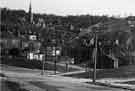View of Burngreave and Burngreave Cemetery (top left) from Brackley Street showing Burngreave Cemetery Mortuary Chapel
