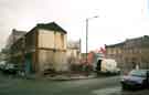 Demolition of Parkin Silversmiths Ltd., Cornwall Works, junction of (left) Bowling Green Street, Green Lane and Alma Street, 