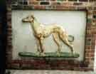 Kelham Island showing carved sculpture from the Greyhound Dram Shop, Gibraltar Street, now demolished