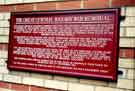 Plaque commemorating the rededication of the Great Central Railway war memorial 