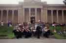 View: t10720 Festival in the Park showing University silver band outside Mappin Art Gallery and Museum