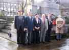 View: t10786 Group of ex-servicemen standing beside the York and Lancaster War Memorial in Weston Park on Remembrance Day 
