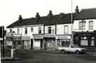 Derelict shops on Attercliffe Road showing (l. to r.) Staniforth's, bakers and No.563 Staniforth's, bakers 