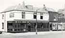 Robin Hood Hotel, Nos. 46-48 Ellesmere Road and junction with (left) Clun Street showing (right) Nos. 42-44 Evans DIY and Paint Shop