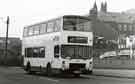 South Yorkshire Transport. Bus No. 2119 passing GJ car dealers, No.219 Penistone Road