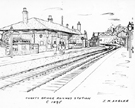 Sketch by Jack M. Ambler of Oughtibridge Railway Station as it was in 1895