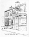 Sketch by Jack M. Ambler of the Filesmith's Arms, Langsett Road South, Oughtibridge as it was in 1912