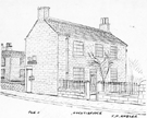 Sketch by Jack M. Ambler of the Old Post Office, Langsett Road North, Oughtibridge 