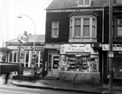 Langsett Road showing Mobil Petrol Station and B J and E  Davitt, (No.415) confectioners
