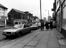 London Road (near Cecil Square); Grosvenor Motors (right), Middleton Mail Order (MMO) (left)