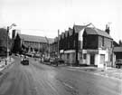 Barnsley Road, at junction with Skinnerthorpe Road, looking towards St Cuthbert C. of E. Church, Fir Vale