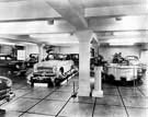 E. H. Pickford and Co. Ltd., motor dealer and engineer, Crescent Works, Ecclesall Road. Display of Hillman cars in the showroom, 
