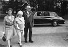 Lord Mayor, Councillor Sidney Irwin Dyson and the Lady Mayoress accompanying a Mrs Spriggs to Norfolk Park