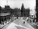 High Street looking down to Commercial Street with Fitzalan Square (right) showing United Counties Bank and Electra Palace Picture House