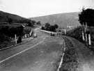 The new A57 main road Manchester to Sheffield across the new Ladybower reservoir bridge showing (left) junction for travelling to Derwent reservoir