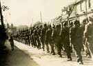 British Home Guard troops marching