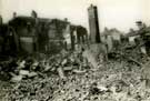 Vestry Hall, West Bar after an air raid