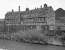 Rear of Jessop Saville Ltd., Brightside Works, Brightside Lane looking over the River Don