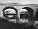 Norfolk Midland Railway Bridge, looking towards Norfolk Bridge and Walter Spencer and Co. Ltd, steel and file manufacturers,  Crescent Steel Works, Warren Street.