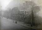 Nos.154 to 160 Mushroom Lane from Blythe Street showing damaged retaining wall Nos.154 to 160 Mushroom Lane from Blythe Street showing damaged retaining wall