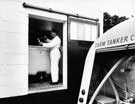 Daily collection from a farm by a 1750 gallon refridgerated road tanker. The tank, pumps and valves and sampling apparatus were made from Firth Vickers Stainless Steel Ltd's Staybrite stainless steel (Staybrite Works, Tinsley)