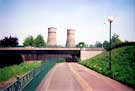 Tinsley Viaduct and former Blackburn Meadows Power Station before demolition.