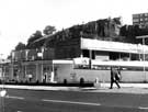 Greystones filling and service station, No. 845 Ecclesall Road showing (back) construction of Challenge Supermarket 