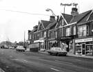 Shops at Banner Cross on Ecclesall Road showing (l. to r.) No. 944 Copleys, newsagents and No. 942 Westons, chemists