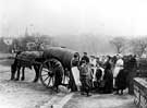Horse and water cart with a group waiting with buckets, Southgrove Road, c. 1900