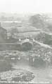 Ewden, with footbridge and worker's huts in the background, c. 1910