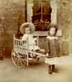 View: u09657 Dorothy Caroline Barr and her brother Harold Frederick Barr at 615 Ecclesall Road, June 1904