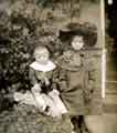 Dorothy Caroline Barr and her brother Harold Frederick Barr outside No. 615 Ecclesall Road, September 1904