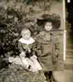View: u09690 Dorothy Caroline  Barr and her brother Harold Frederick Barr outside 615 Ecclesall Road, September 1904