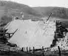 Derwent Reservoir under construction (looking west)