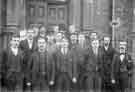 Photograph labelled 'Sheffield Inspectors' staff', exact type of occupation unidentified