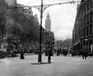 View: u09853 Fargate, showing Coles Corner on the right hand side.