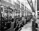 Vickers Ltd River Don Works showing shrapnel machinery shop.