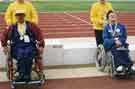 Medallists at the Special Olympics, Don Valley Stadium, Worksop Road