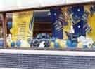 Window display for the Special Olympics in the Sheffield Newspapers Ltd offices, York Street