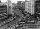 Construction of Castle Square and Arundel Gate (centre)