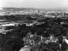 Panoramic view of the city centre looking north westwards with Queens Tower, East Bank Road (foreground)