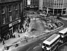 View: u10335 Construction of Castle Square and the Hole in the Road, High Street