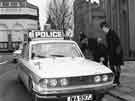 Police cars on St.James Row looking towards, St. James' Street and Eadon, Lockwood and Riddle (No 2), chartered auctioneers  
