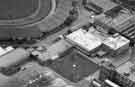 Aerial view of Owlerton area showing (top left) Sheffield Sports Stadium (latterly Owlerton Stadium and Owlerton Greyhound Stadium), Penistone Road