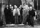 Sheffield Clarion Ramblers Wednesday Club walk, taken outside Eyam church doors, 8th March 1950