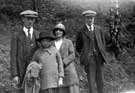 Group out walking (possibly with Sheffield Clarion Ramblers) at Strines, April 1928