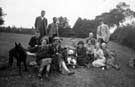Sheffield Clarion Ramblers at Alton Manor, 1 mile from Alport Stones on the Ambergate ramble, 10th July 1938.